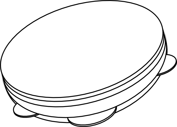 Outline - Pandeiro (600x432), Png Download