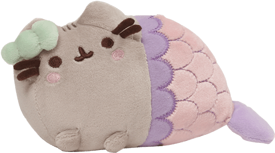 Mermaid Pusheen With Spiral Shell 7" Plush - Mermaid Pusheen Plush (600x600), Png Download
