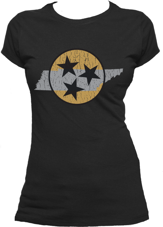 Tri Star Gold Womens Short Sleeve T Shirt - Multi Fandom Signs (1000x1000), Png Download