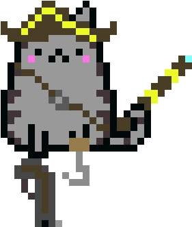 Pusheen Cat Is Awesome1 Pirate Cat Is Cool3 - Pusheen (470x380), Png Download