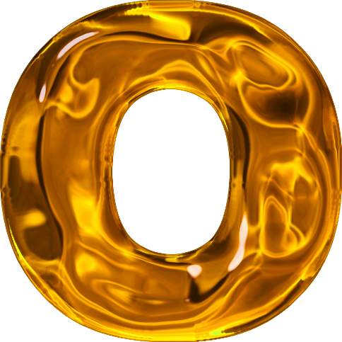 Etc > Presentations Etc Home > Alphabets > Themed Letters - Golden Letter O Png (484x483), Png Download