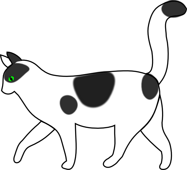 Pusheen Cat Animated Gif Pusheen - Cartoon Cat Side View (600x546), Png Download