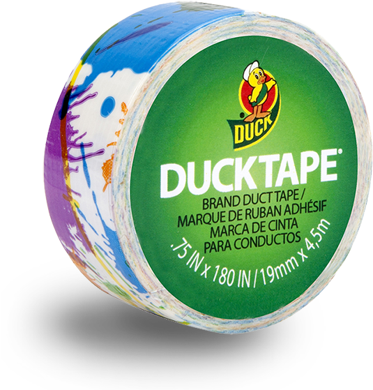 Duck Tape , Paint Splatter - Duck Duck Tape (595x594), Png Download