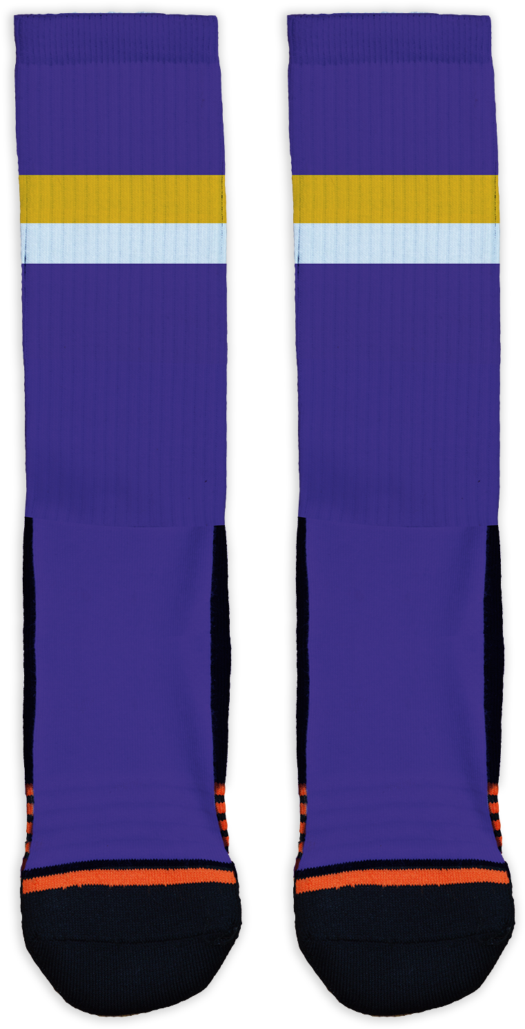 Vikings Stripes - Men's Nike Elite Quick Crew Mid Performance Socks – (1548x1548), Png Download