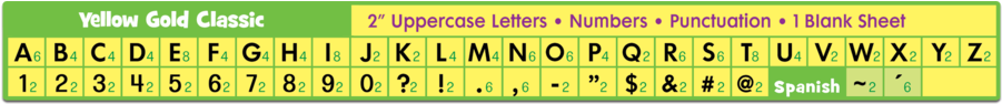 Yellow Gold Classic 2" Letters Uppercase Pack Alternate - Colorfulness (900x900), Png Download
