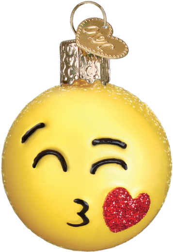 Download Kissy Face Emoji Christmas Ornament - Old World Christmas ...