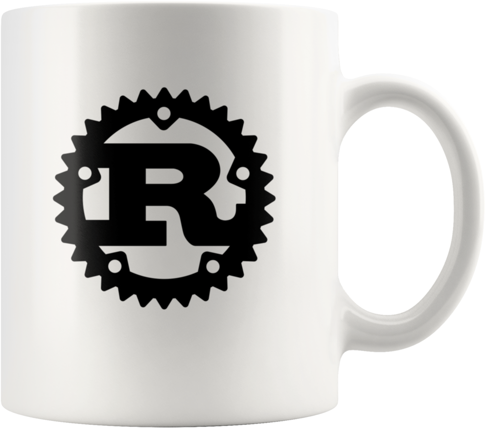 Download Rust Logo 11oz Coffee Mug / Cup - Rust Language T Shirt - Full ...