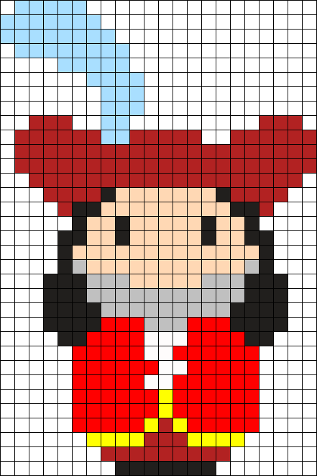 Captain Hook Perler Bead Pattern / Bead Sprite - Peter Pan Mini Perler Patterns (463x694), Png Download