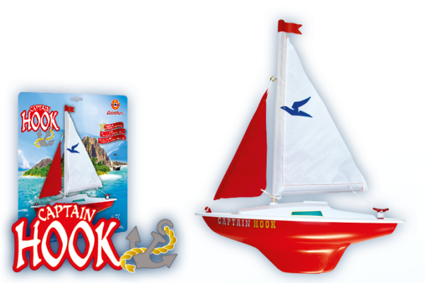 Gunther Red & White Captain Hook Sailing Boat (600x600), Png Download