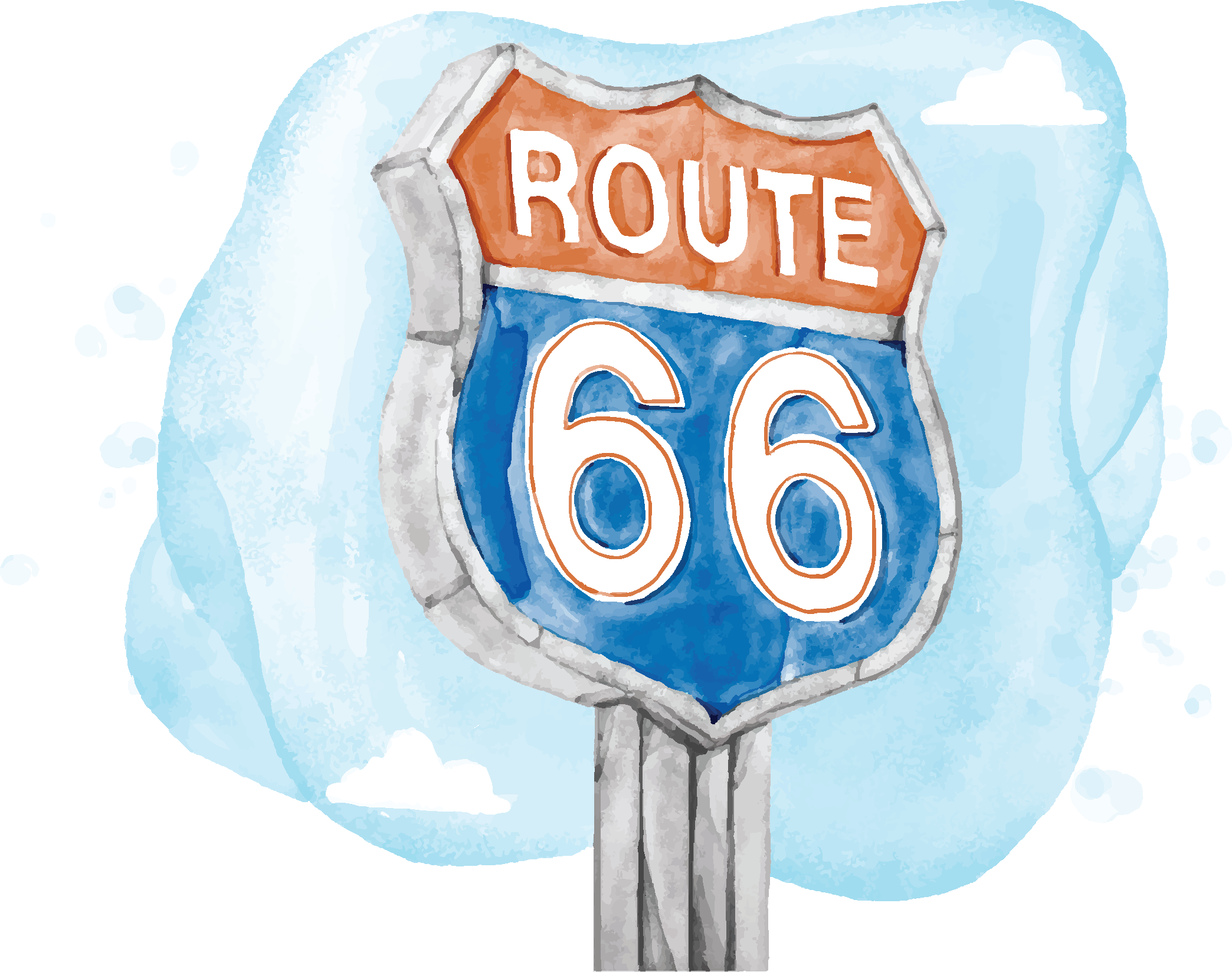When I Was Six And Dad Was Six Foot Two, He Jingled - Las Angeles California Route 66 Sheer Scarf (2088x1648), Png Download