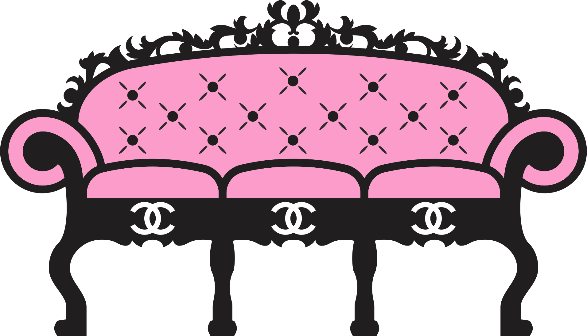 Clip Art Black And White Pin By Bitches On - Adesivo Decorativo De Parede - Poltrona - Cinza Claro (1912x1096), Png Download