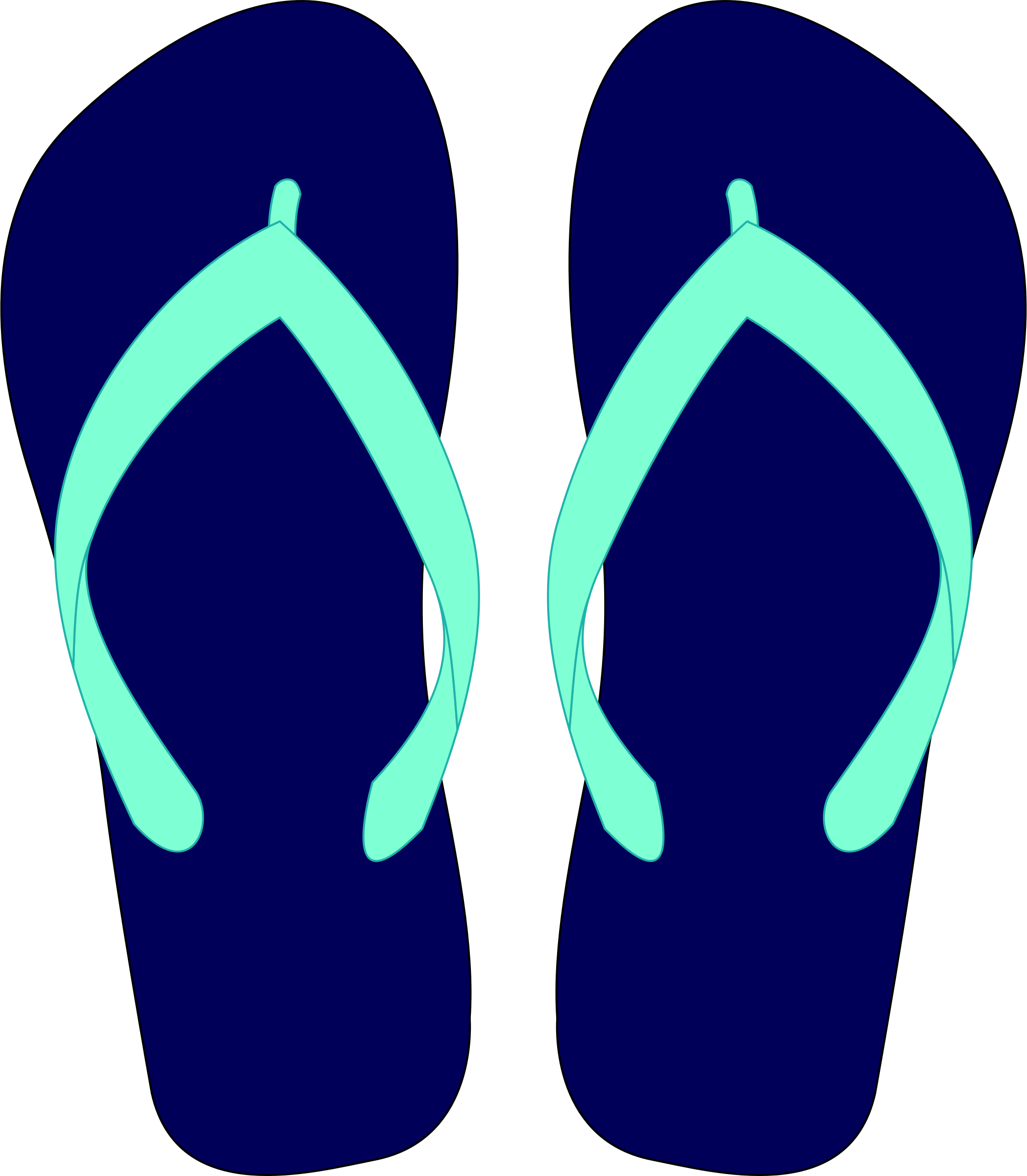 Big Image - Sandal Clip Art (2096x2400), Png Download