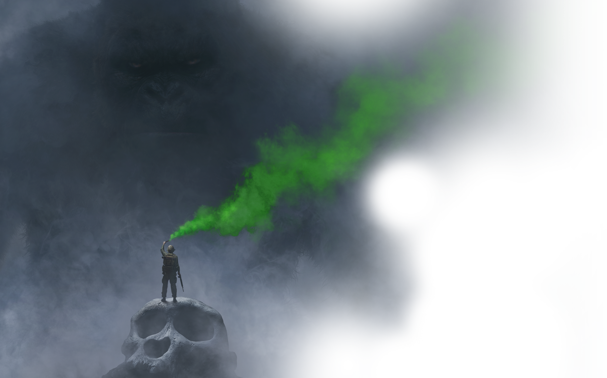 Skull Island Official - Art Of Kong: Skull Island (2000x1245), Png Download