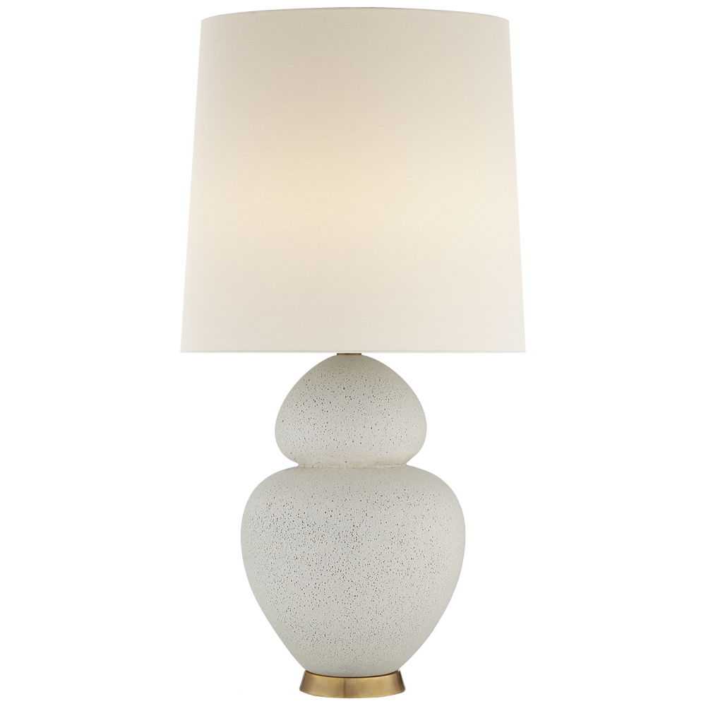 Michelena Table Lamp In Chalk White With Linen S - Linen (1000x1000), Png Download