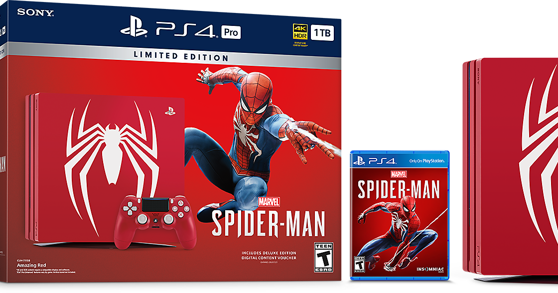 Spider-man Comes To The Ps4 But You Can Still Enjoy - Spider Man Ps4 Pro Bundle (1120x588), Png Download