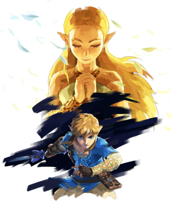 Advertisement - - Breath Of The Wild Zelda Art (350x412), Png Download