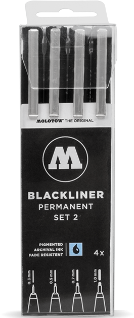 Blackliner Set - Molotow Blackliner Set (800x800), Png Download