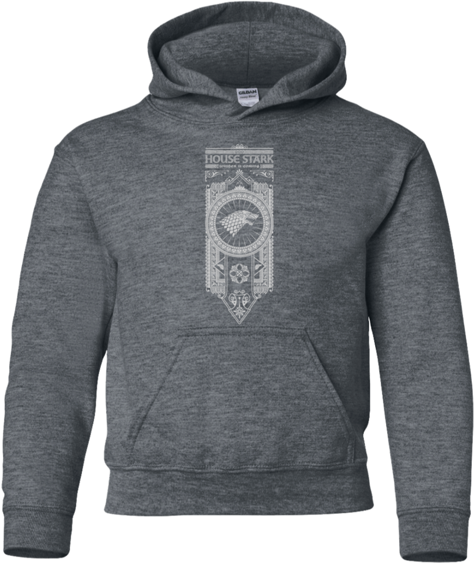 House Stark White Youth Hoodie - Gear Engineering (youth Sizes) (1155x1155), Png Download