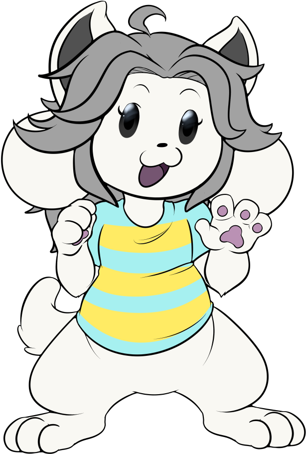 Day 7- Temmie There Actually Isn't Much To Say Here - Cartoon (700x963), Png Download