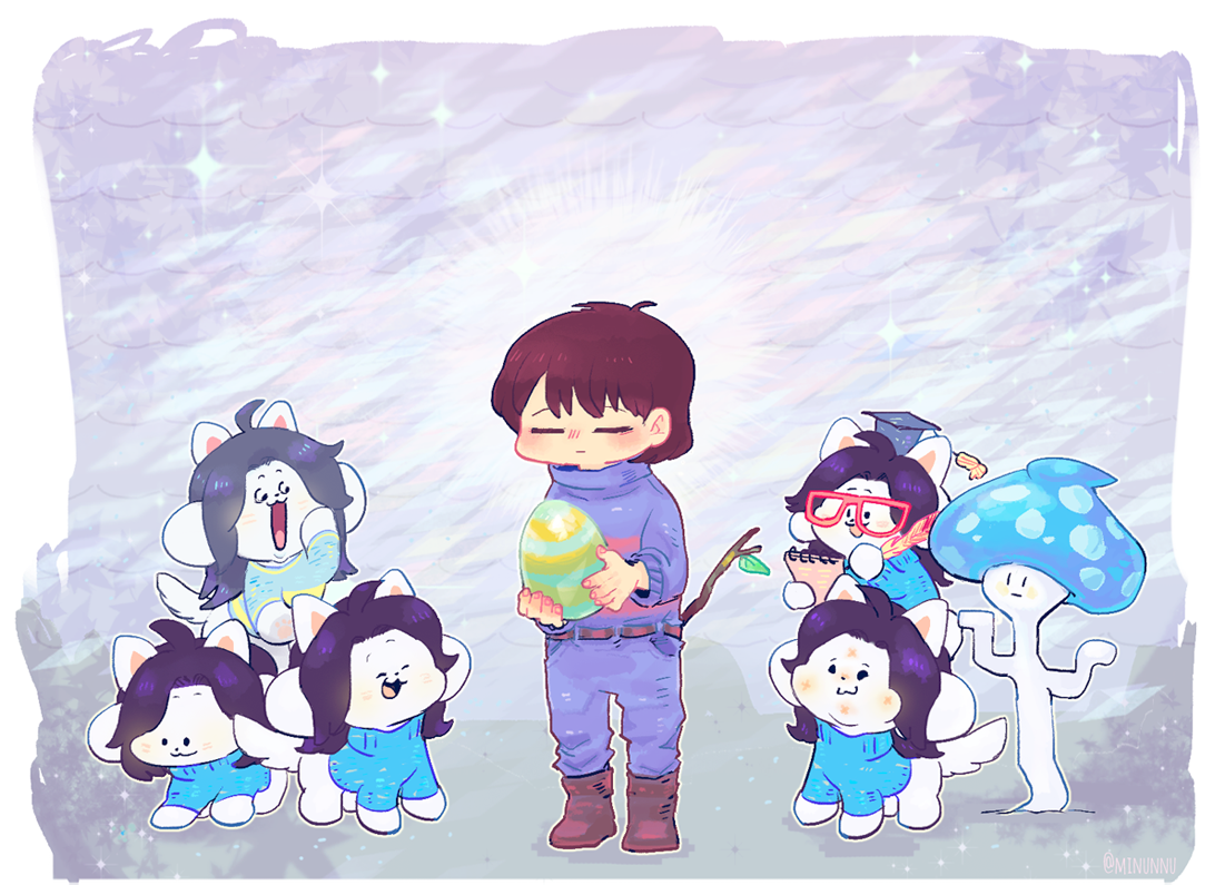 20160305 Undertale The Temmie Village * The Boiled - Boiled Egg (1100x816), Png Download