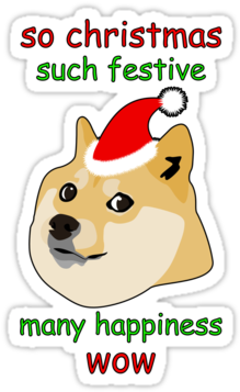 Https - //vircurex - - - Christmas Doge (375x360), Png Download