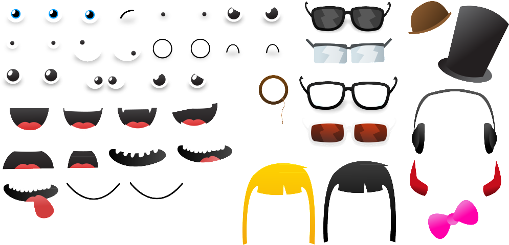 Similar Images For Printable Monster Eyes And Mouth - Eyes And Mouth Template (1023x488), Png Download
