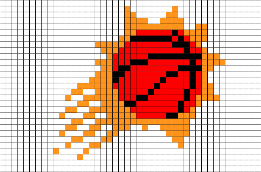 Phoenix Suns Pixel Art (880x581), Png Download