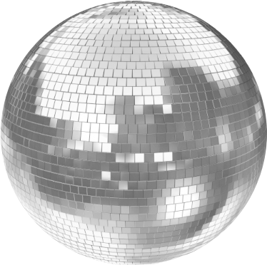 Disco Ball - Rainbow Disco Ball Png (520x451), Png Download