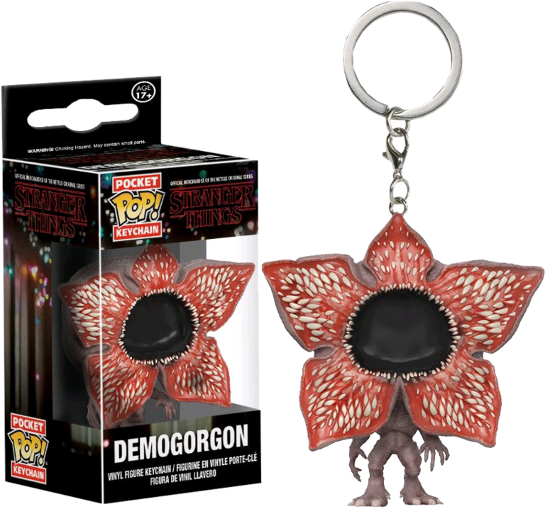 Demogorgon Pocket Pop Vinyl Keychain - Funko Stranger Things Keychain (768x718), Png Download