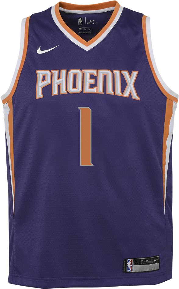 Devin Booker Phoenix Suns Nike Icon Edition Swingman - Devin Booker Jersey (1000x1000), Png Download