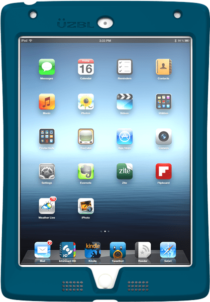 Airwave Mini 4 0005 Mini Airwave 4 Blue Front W - Otterbox Defender Ipad 2017 (620x620), Png Download
