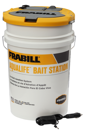 Frabill Aqualife Bait Station Bucket - Frabill 1469 Aqua-life Bait Station 6-gallon (736x460), Png Download