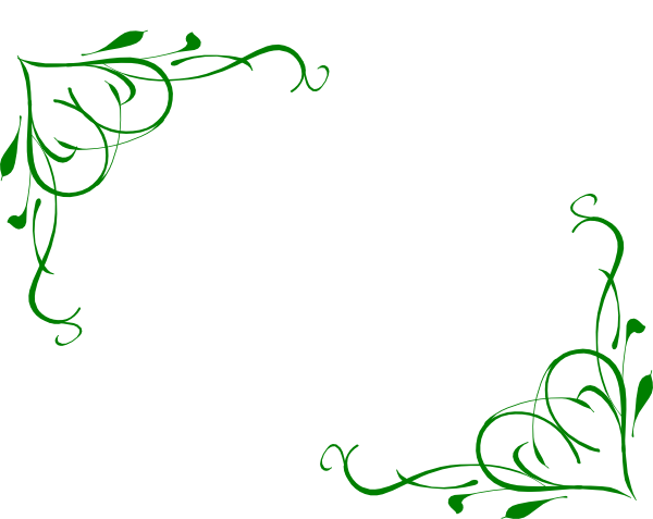 Corner Design Green Png (600x477), Png Download