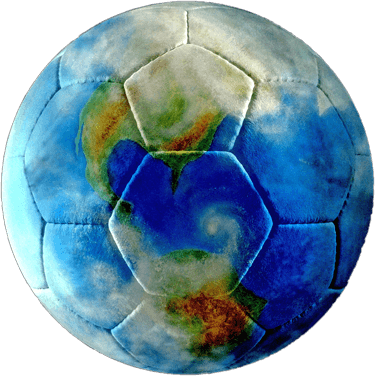 Ball To Play With - Earth Soccer Ball Png (375x376), Png Download