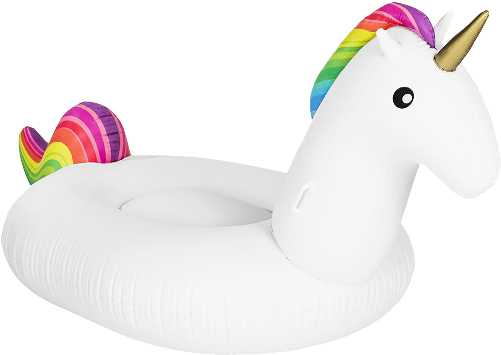 Unicorn Floatie Ftestickers Freetoedit - Inflables Para El Agua De Unicornio (1024x1024), Png Download