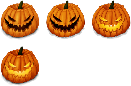 Halloween Pumpkins Icon Pack By Nelson - Happy Halloween Pumpkin - Greeting Card (552x296), Png Download