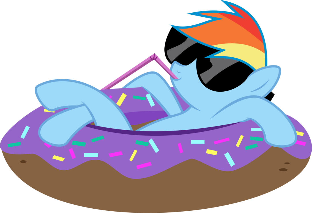 Missbeigepony, Dead Source, Donut, Floaty, Food, Inner - Donut Inner Tube Clipart (1082x739), Png Download