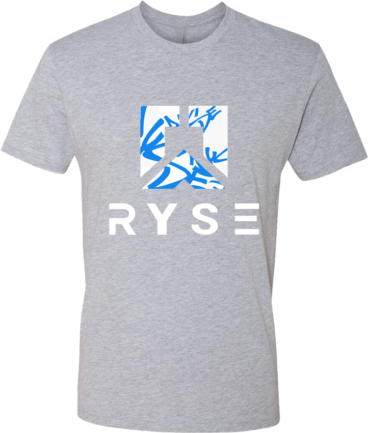 Grey With White/blue Graffiti Tee - Custom T-shirt (1000x1000), Png Download
