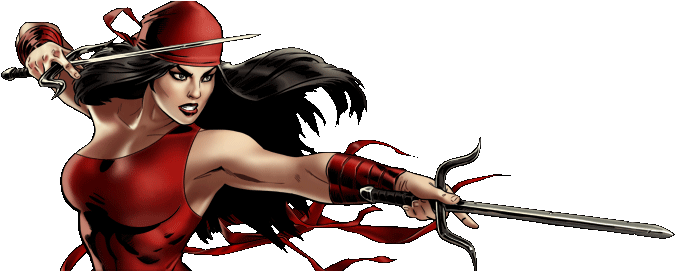Elektra Dialogue 1 - Demolidor E Elektra Desenho (683x270), Png Download