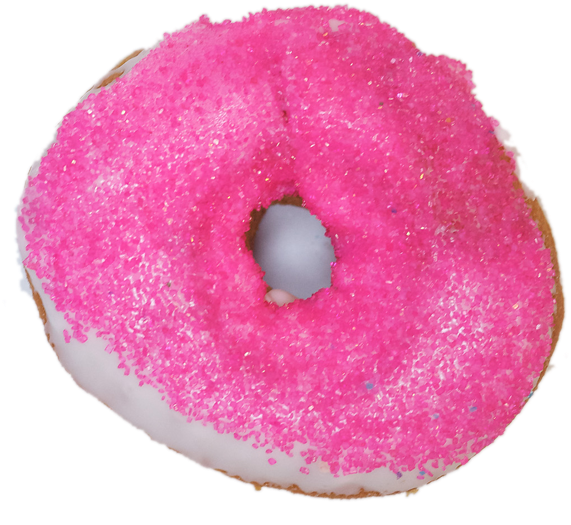 Sugared Vanilla Donut - Doughnut (600x600), Png Download