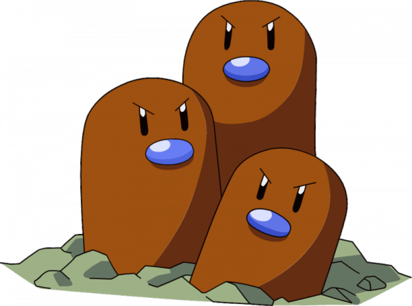 List Of Trios - Pokemon Dugtrio (600x446), Png Download