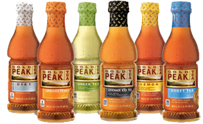 Coca-cola Bottling Company Of Santa Fe Distributes - 18.5 Oz Gold Peak Tea (610x250), Png Download