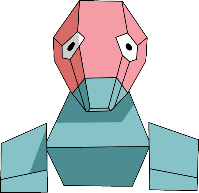 137porygon Ag Anime 2 - Pokemon Porygon Side View (650x630), Png Download