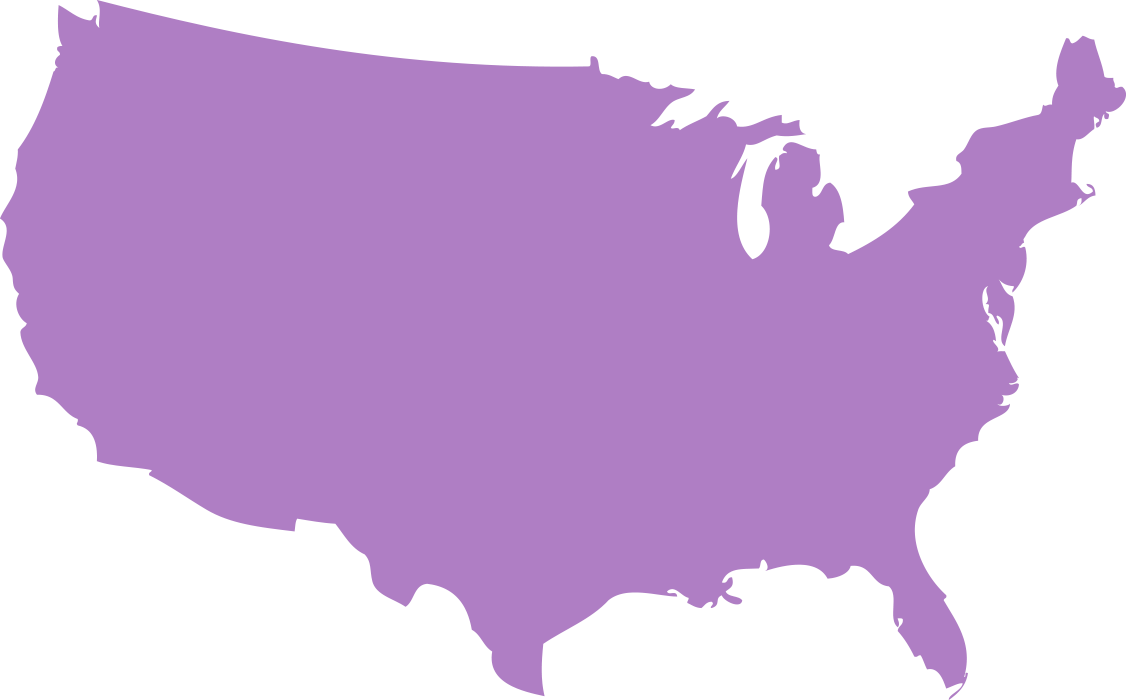 Map Showing Where March Of Dimes Prematurity Research - United States Silhouette Free (1126x700), Png Download