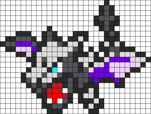 Aerodactyl Pokemon Bead Pattern Perler Bead Pattern - Pokemon Pixel Art Aerodactyl (610x463), Png Download