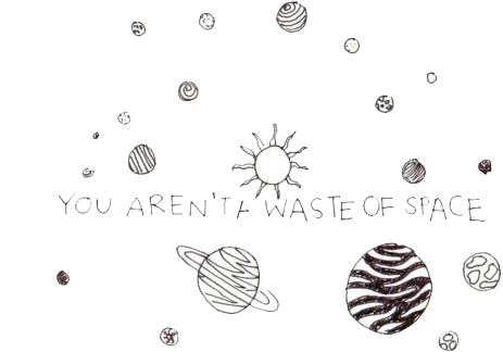 Depression, Transparent, And Waste Of Space Image - You Re Not A Waste Of Space (500x336), Png Download