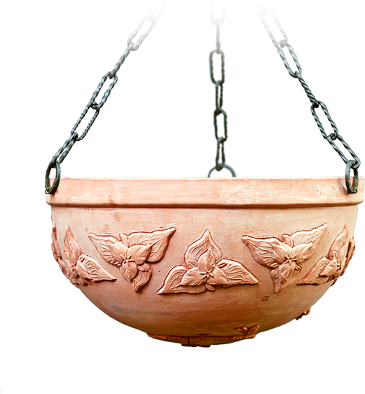 Hanging Flower Pot By Richard Hartlage - Flowerpot (584x584), Png Download