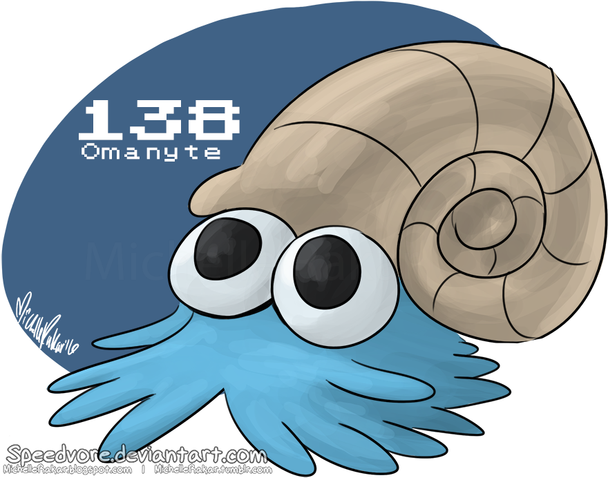 Download Pokémon Clipart Omanyte Kabuto Pokémon Fish - Omanyte (900x710), Png Download