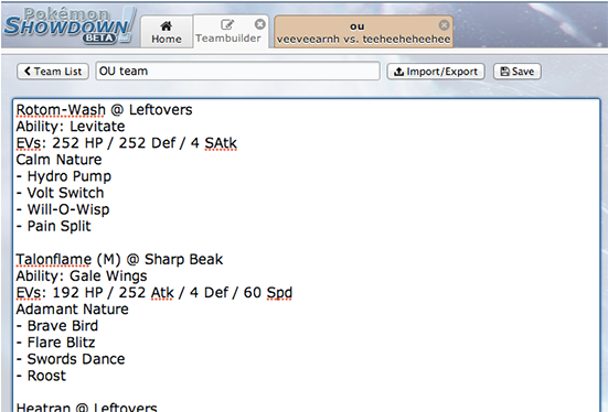 You Can Import Using Pokemon Showdown Format By Clicking - Pokemon Showdown Sets (848x373), Png Download