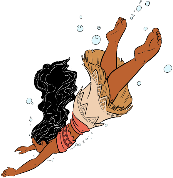 Moana Swimming - Moana Swimming Png (589x605), Png Download